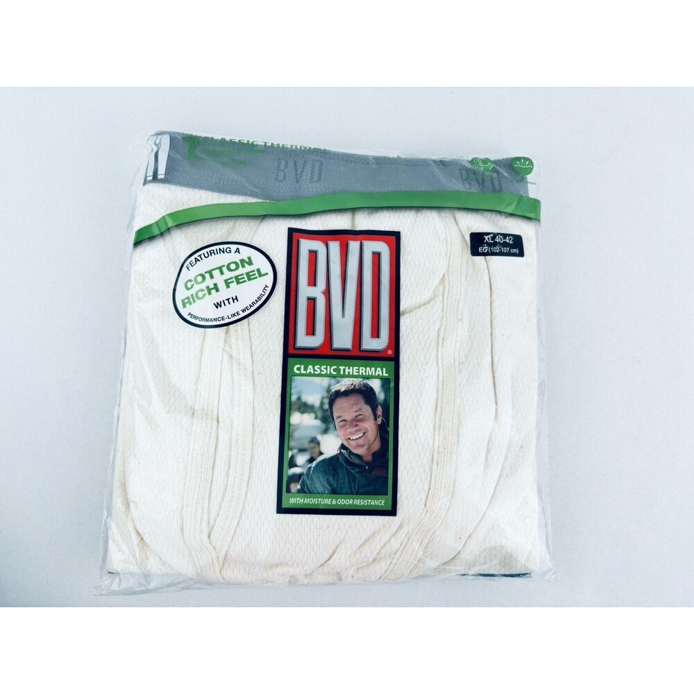 Vintage BVD Classic Thermals Pants Underwear‎ Men’s XL Moisture Odor Resistance